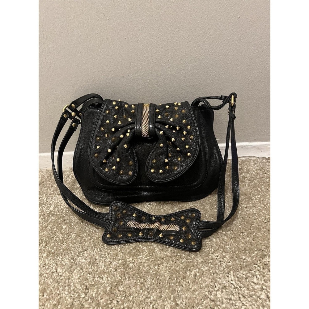 3.1 Phillip Lim Edie Black Bow-Embellished Leather Bag Shoulder/ Crossbody Y2k View 2
